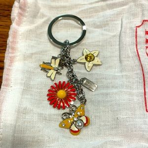 Coach flower keychain